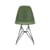 Stuhl RE DSR - Eames Plastic Side Chair plastikmaterial grün / (1950) - Beine schwarz / recycelt - Vitra
