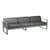 Canapé de jardin 3 places Bellevie métal tissu gris / L 235 cm - Tissu graphite - Fermob