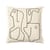 Housse de coussin Figure tissu blanc / 50 x 50 cm - Motif brodé à la main - Ferm Living