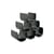 Casier à bouteilles Noè plastique noir / Modulable - 6 bouteilles - Alessi