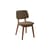 Chaise rembourrée Happy Days tissu marron - POLSPOTTEN