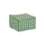 Pouf Otto tissu vert / Repose-pieds - 55 x 55 cm - NOBODINOZ