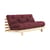 Schlafcouch Roots holz rot / B 160 cm - 3 Positionen / Struktur Pinie Klare Kiefer - KARUP