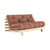 Divano convertibile Roots legno marrone / L 160 cm - 3 posizioni / Struttura in pino chiaro - KARUP