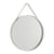 Specchio murale Strap n°2 metallo grigio / Ø 50 cm - Cinghia in Tessuto - Hay