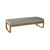 Banc rembourré Bellevie   / Table basse (coussin amovible) - L 148 cm / Taupe grisé - Fermob