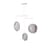 Pendelleuchte Focus X3 metall weiß / LED - L 99 x H 103 cm - DCW éditions