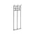 Wandgarderobe Tape Large metall schwarz / B 33,5 x H 100 cm - Hay
