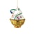 Weihnachtskugel Fleurs de Jorì keramik weiß bunt gold / Frühlingsschwan - handbemaltes Porzellan - Alessi