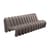 Canapé droit Extra Bold Sofa tissu marron / 3 places - L 224 cm (12 tubes) - Moustache