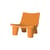 Fauteuil bas Low Lita plastique orange - Slide