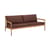 Gartensofa 2-Sitzer Jack Outdoor textil holz rot / L 180 cm - Teakholz - Ethnicraft