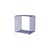 Regal Panton Wire Single Cube metall blau / 34,8 x H 34,8 x T 25,7 cm - Verner Panton, 1971 - MONTANA