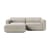 Ecksofa Develius C textil grau / 3 Sitze - L 220 cm / Liege links - &tradition
