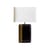 Tischleuchte Bourbon textil holz schwarz / H 49 cm - Lackiertes Holz und Stoff - RED Edition