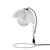 Tischleuchte FlowerPot VP4 silber metall / H 36 cm - By Verner Panton, 1968 - &tradition