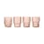 Set de 4 verres Ripple verre rose / Ø 7 x H 9 cm (20 cl) - Ferm Living