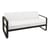 Canapé de jardin 2 places Bellevie métal marron / L 160 cm - Tissu blanc grisé - Fermob