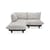 Canapé de jardin 2 places Paletti set tissu beige / Accoudoir gauche - L 190 cm - Fatboy