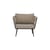 Gepolsterter Sessel Pavone metall kunstfaser beige / handgewebtes Polyesterseil - Bloomingville