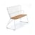 Paon Bench with backrest metal white / L 116 cm - Metal & bamboo - Houe
