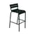 Chaise de bar Luxembourg métal noir / H 80 cm - Aluminium - Fermob