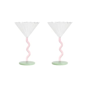Verre peint à la main, verre à cocktail 'Flamingo' livraison