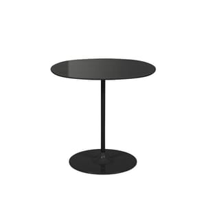 WOHNLING DANA Ø 82 cm nero/tavolino oro opaco metallo/vetro | Tavolo con  piano in vetro | Tavolo di stoccaggio moderno | Grande tavolo da salotto 