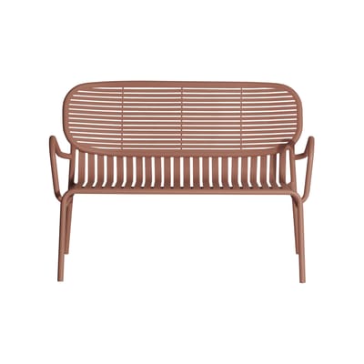 PETITE FRITURE - Banquette Week-end / Aluminium - L 114 cm - Terracotta