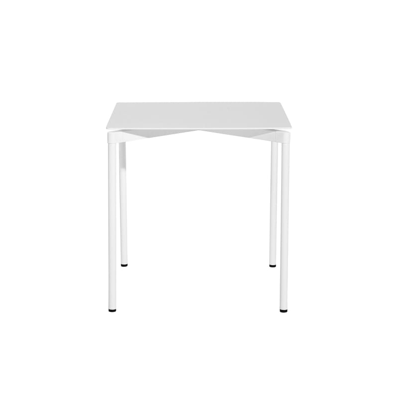 Outdoor - Garden Tables - Fromme Square table metal white / Aluminium - 70 x 70 cm - Petite Friture - White - Aluminium