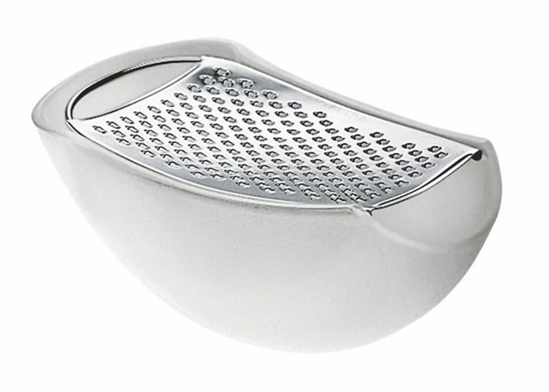 Tableware - Kitchen Equipment - Parmenide Grater plastic material white - Alessi - Ice - Stainless steel, Thermoplastic resin