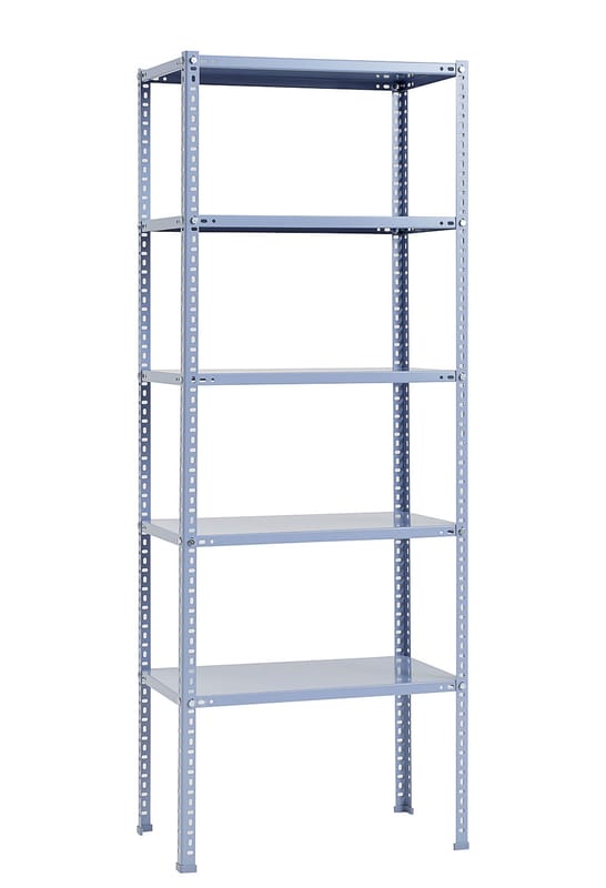 Furniture - Bookcases & Bookshelves - Shelving Unit Shelf metal blue / L 75 x H 200 cm - Metal - Hay - Blue - Epoxy lacquered steel