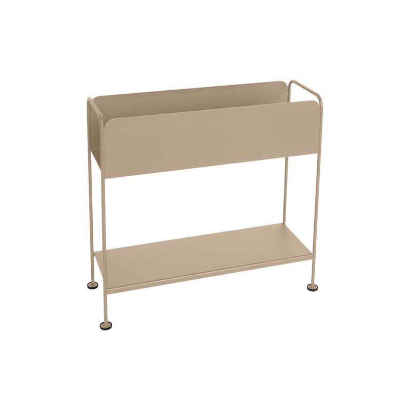 Furniture - Kids Furniture - Picolino Flower-pot holder metal beige / Storage - Metal / L 66 x H 63 cm - Fermob - Nutmeg - Steel