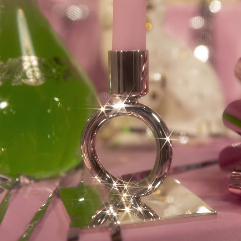Diamond ring candle holder top
