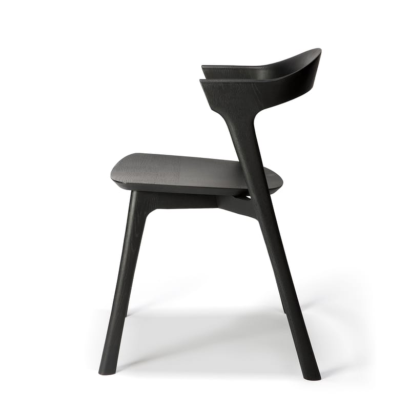 Chaise Bok Chêne noir - Cuir Noir