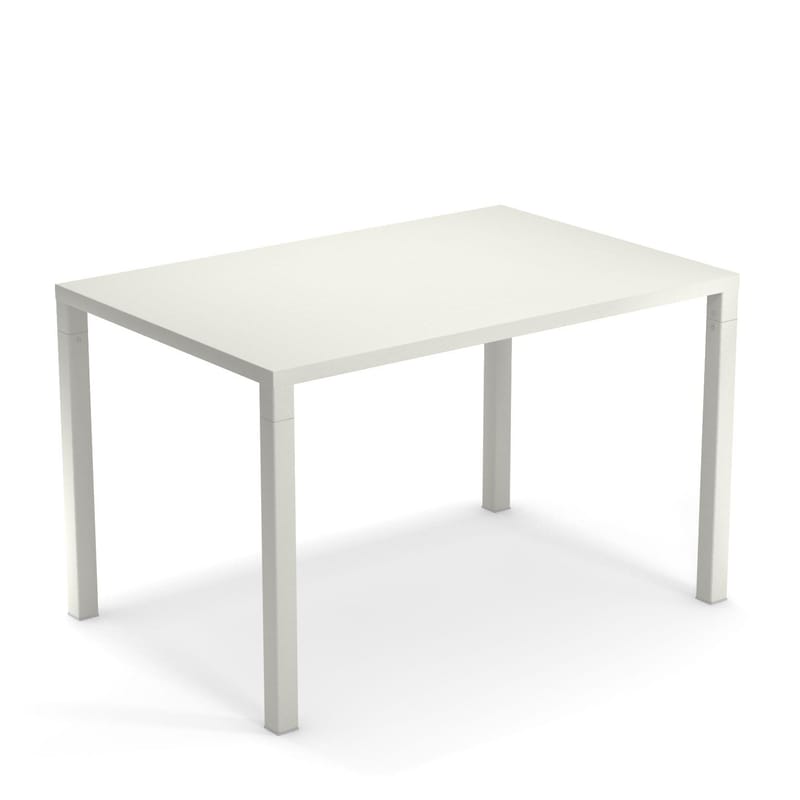 Outdoor - Garden Tables - Nova Rectangular table metal white / Metal - 120 x 80 cm - Emu - White - Varnished steel