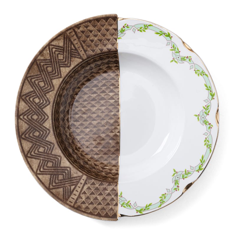 Tableware - Plates - Hybrid Malao Soup plate ceramic multicoloured / Ø 25 cm - Seletti - Malao - China