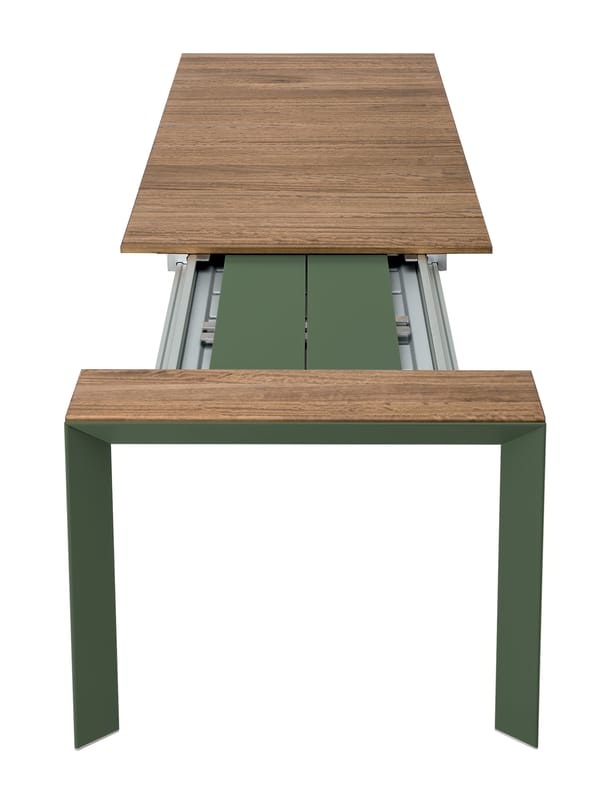 Tavolo con prolunga Nori di Kristalia - verde legno naturale