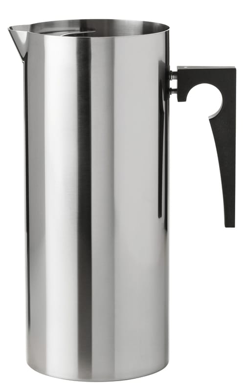 Tableware - Water Carafes & Wine Decanters - Cylinda-Line Carafe metal 2 L - Stelton - Steel - Bakelite, Stainless steel