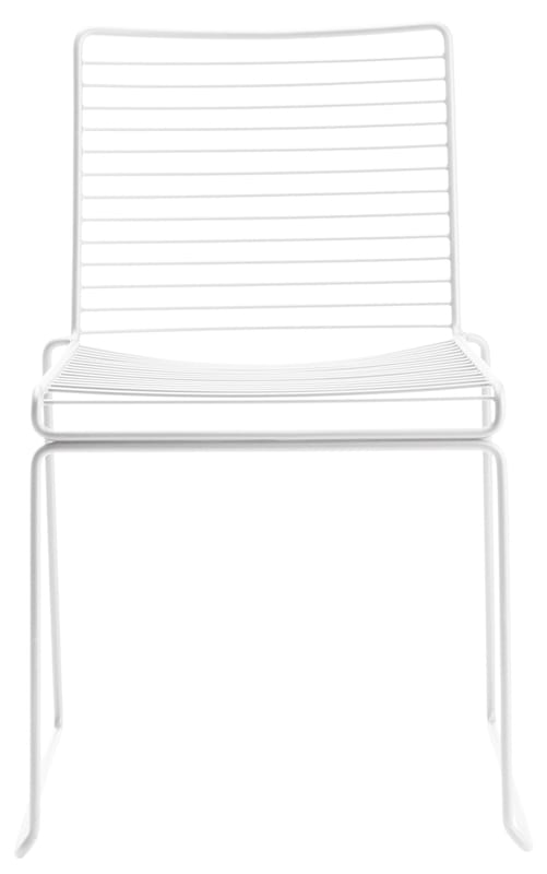 Mobilier - Chaises, fauteuils de salle à manger - Chaise empilable Hee - Hay - Blanc - Acier laqué