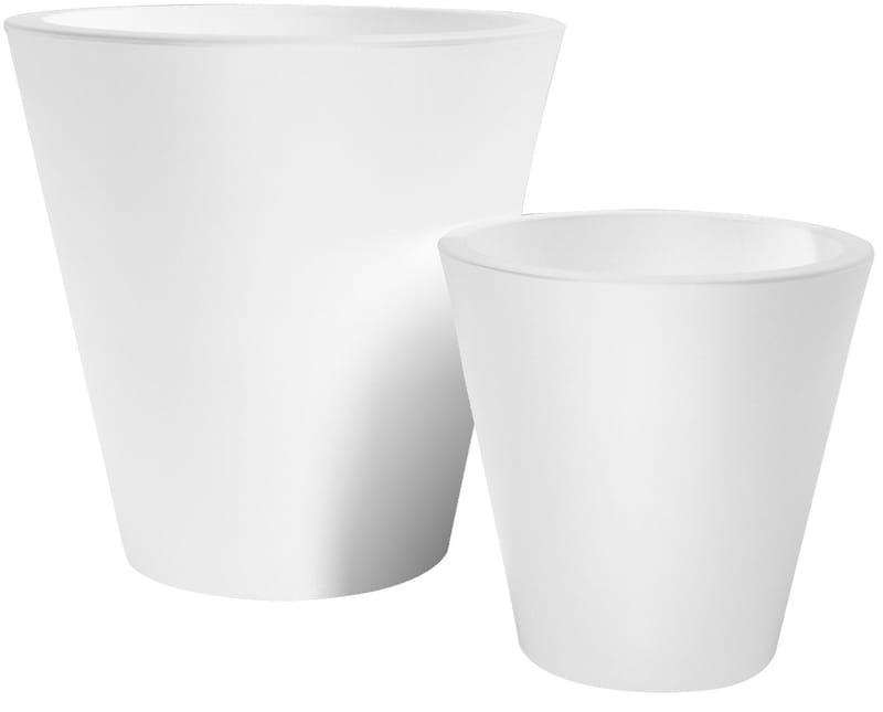 Outdoor - Pots & Plants - New Pot Flowerpot plastic material white H 50 cm - Serralunga - White - Polythene
