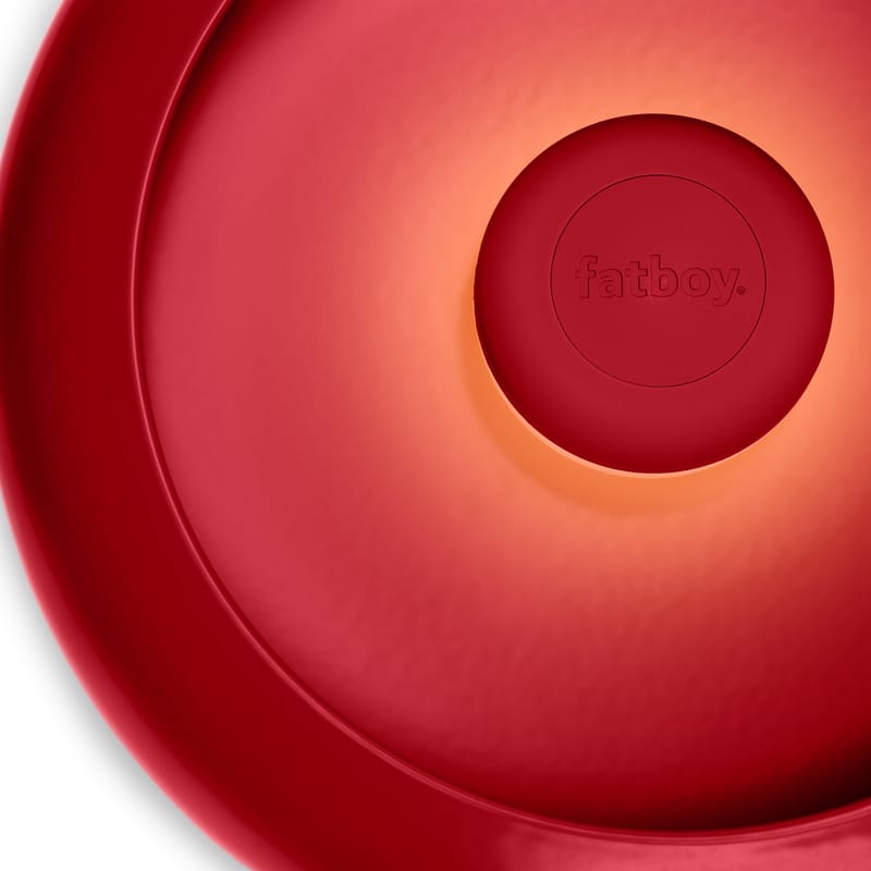 Lampe extérieur sans fil rechargeable Oloha Small Fatboy rouge Made