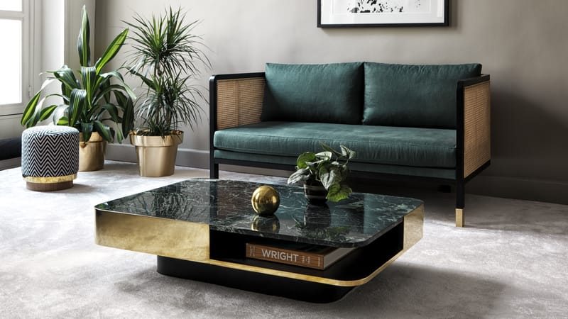 Tavolino Lounge di RED Edition - verde oro metallo