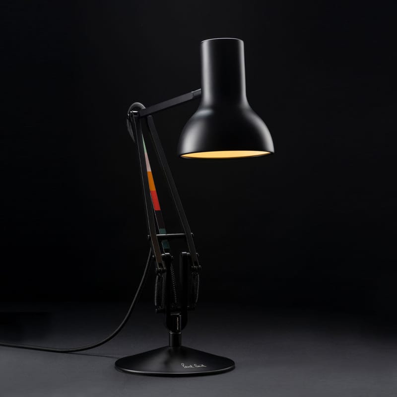 Grande lampe de table verticale, en acier noir esprit atelier Bolt
