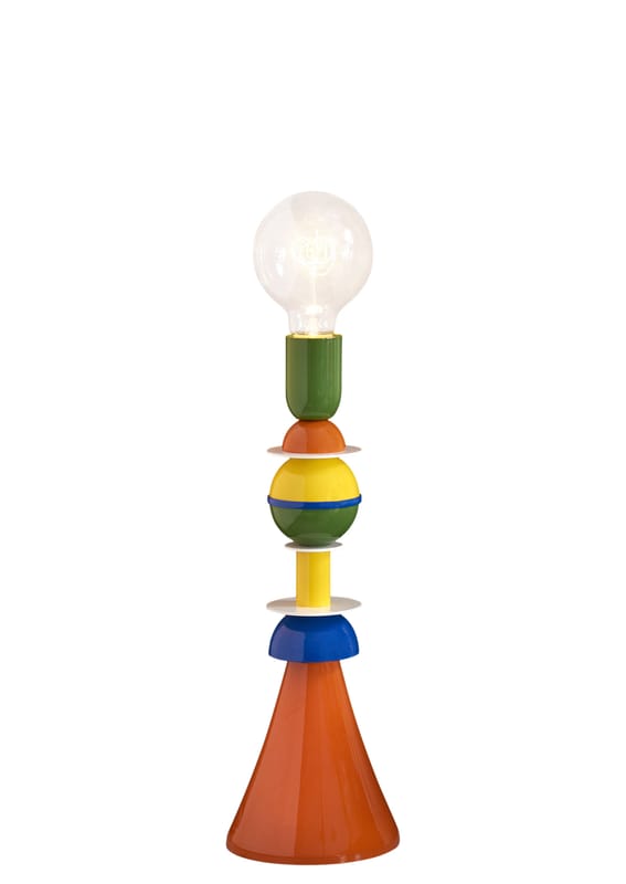 Lighting - Table Lamps - Otello Table lamp metal multicoloured / Metal / H 40 cm - Slide - Multi-coloured - Lacquered aluminium
