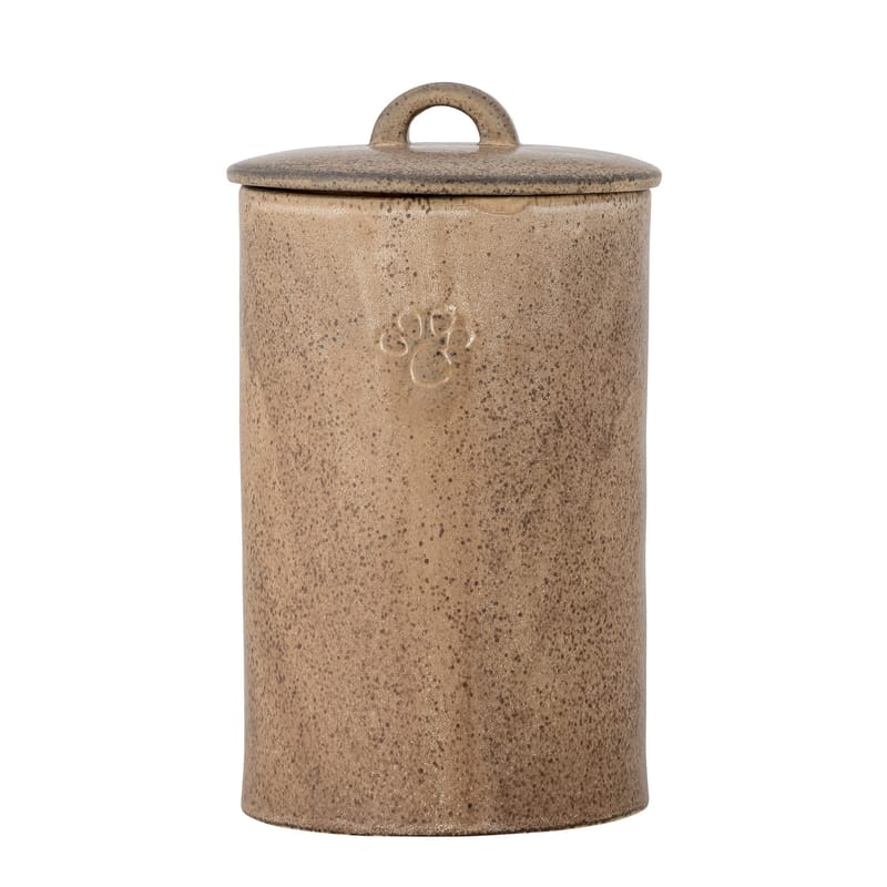 Tableware - Storage jars and boxes - Buddy Airtight jar ceramic brown / Stoneware jar for dry animal food - 1.5L - Bloomingville - Brown - Sandstone