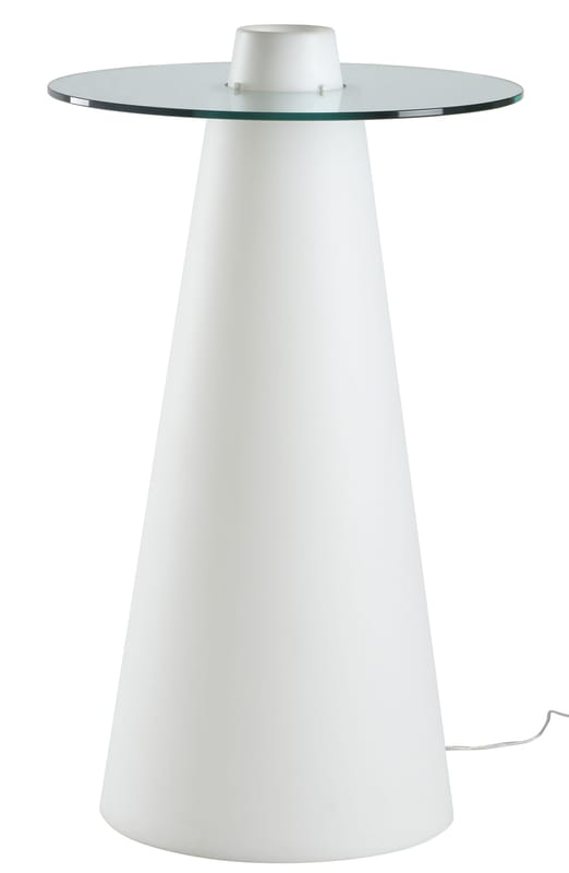Super beliebter Versandhandel für neue Produkte beleuchteter Stehtisch Peak von Slide - weiß In Design Made 
