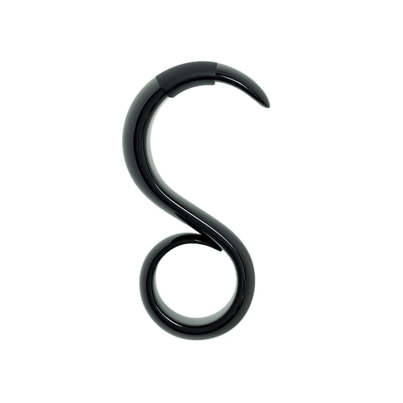Accessories -  Jewellery - StaySafe Key ring metal / Contactless door-opener hook - Alessi - Black - Silicone, Zamak