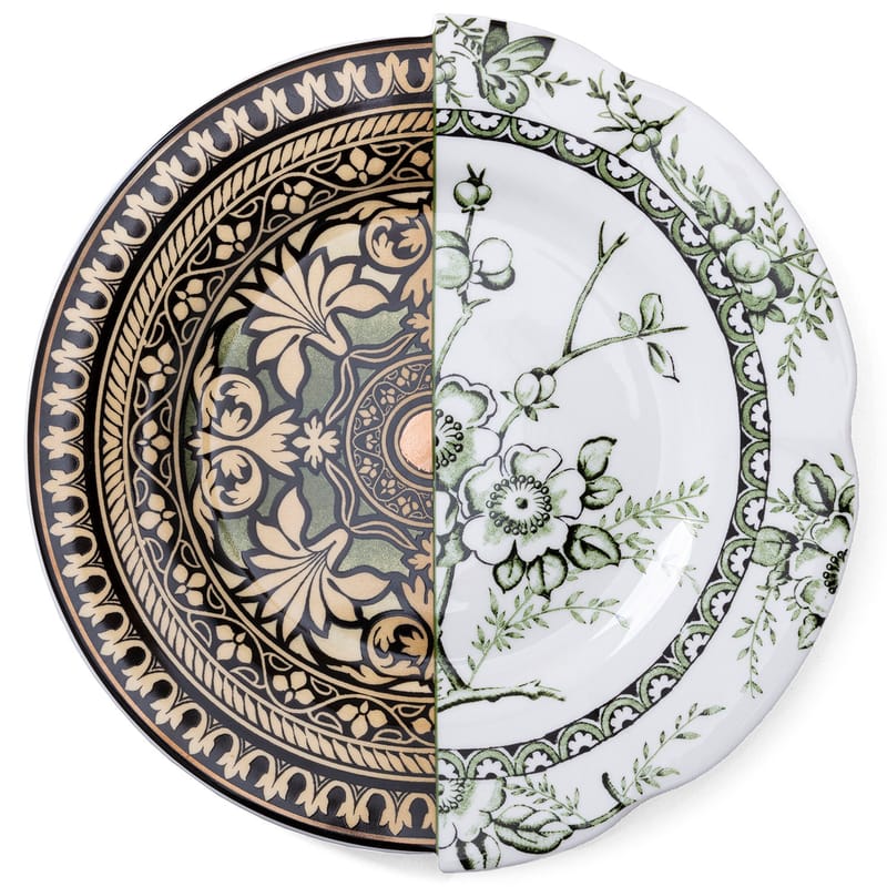 Tableware - Plates - Hybrid Lothal Plate ceramic multicoloured / Ø 27.5 cm - Seletti - Lothal - China