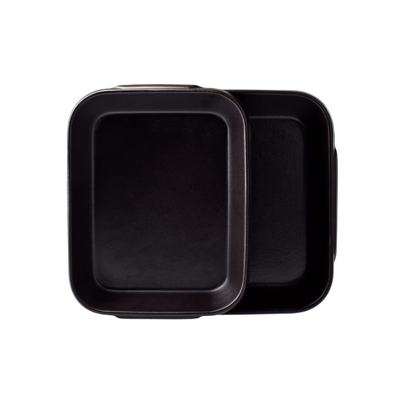Table et cuisine - Plats et cuisson - Plat à gratin  céramique noir / Set de 2 - 26x30 + 21x25cm / Grès - Malle W. Trousseau - Noir - Grès émaillé